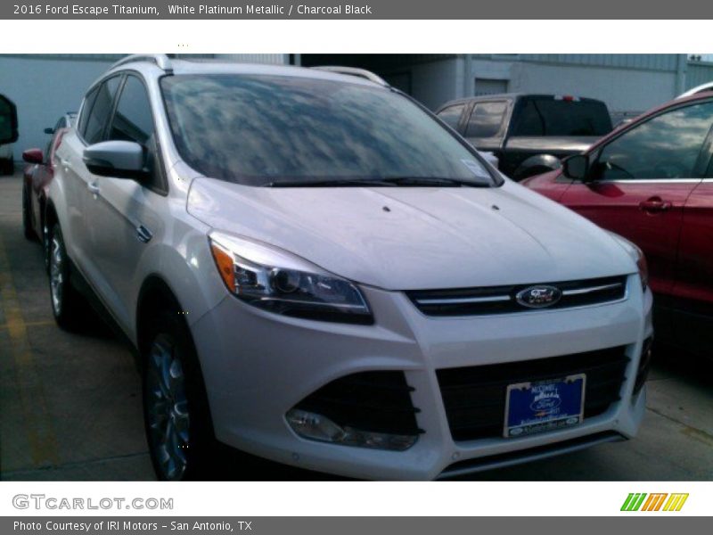 White Platinum Metallic / Charcoal Black 2016 Ford Escape Titanium