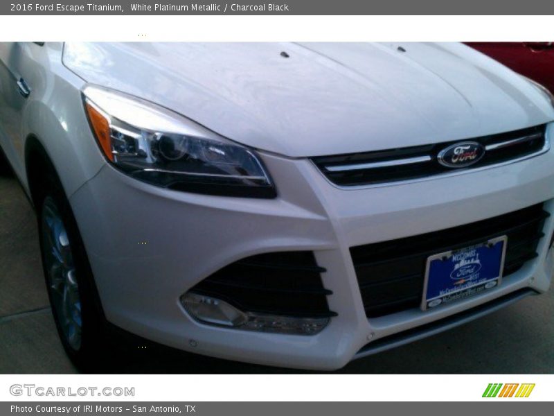 White Platinum Metallic / Charcoal Black 2016 Ford Escape Titanium