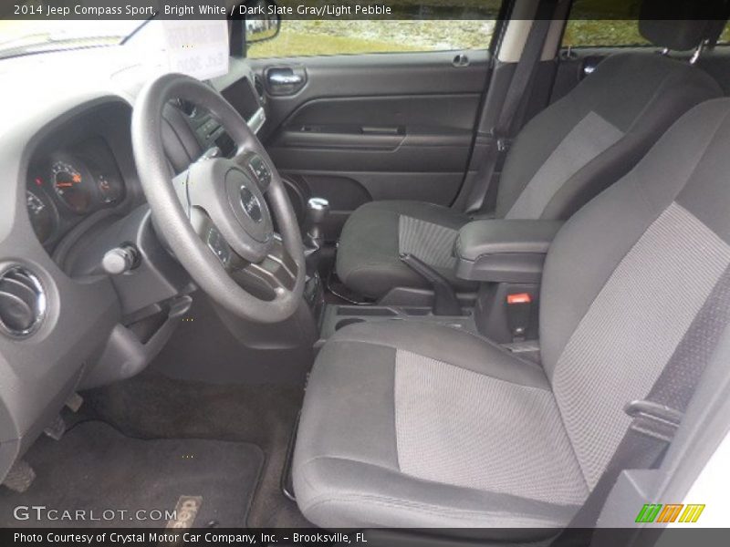 Bright White / Dark Slate Gray/Light Pebble 2014 Jeep Compass Sport