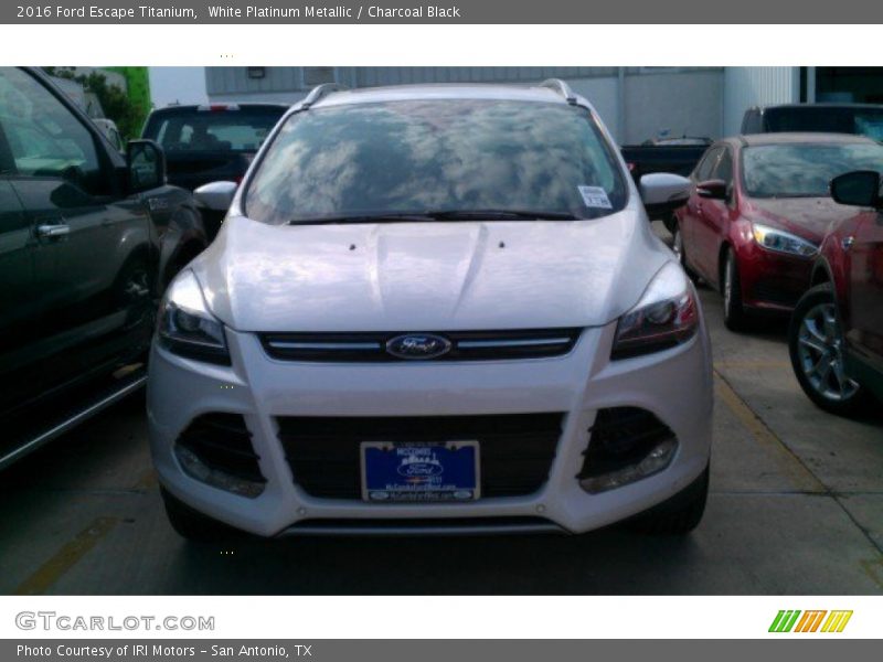 White Platinum Metallic / Charcoal Black 2016 Ford Escape Titanium