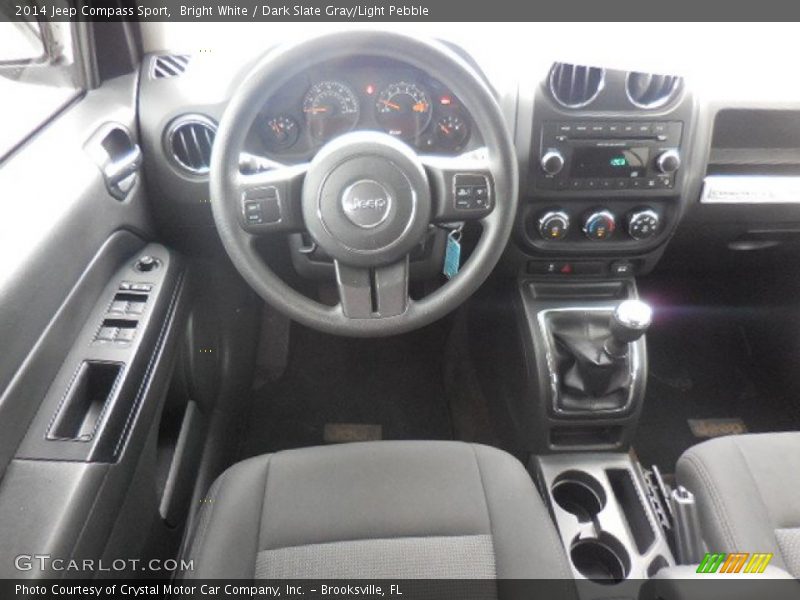 Bright White / Dark Slate Gray/Light Pebble 2014 Jeep Compass Sport