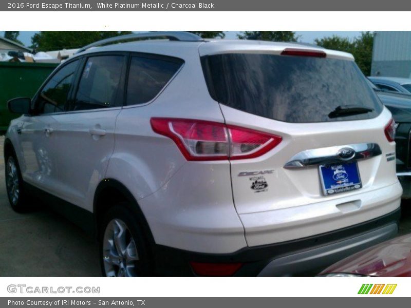 White Platinum Metallic / Charcoal Black 2016 Ford Escape Titanium