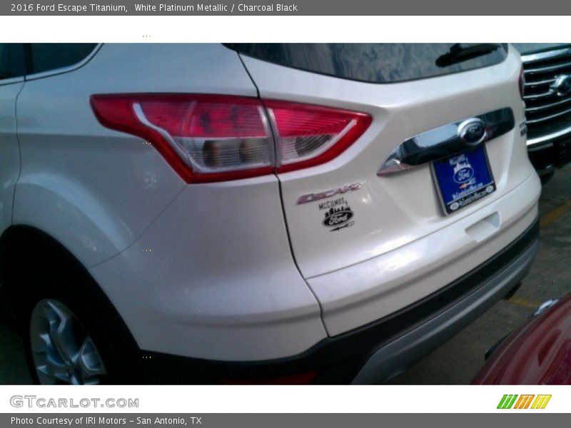 White Platinum Metallic / Charcoal Black 2016 Ford Escape Titanium