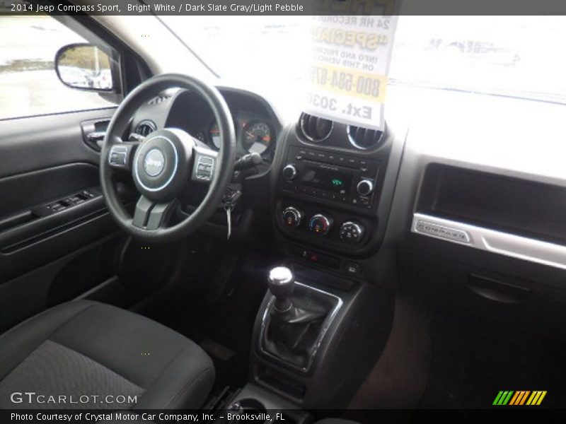 Bright White / Dark Slate Gray/Light Pebble 2014 Jeep Compass Sport