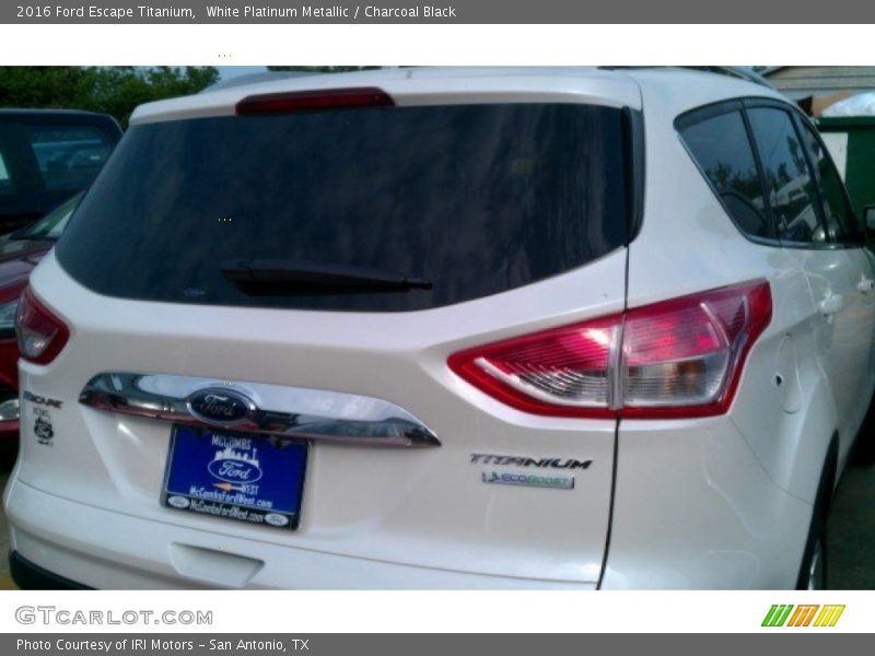 White Platinum Metallic / Charcoal Black 2016 Ford Escape Titanium