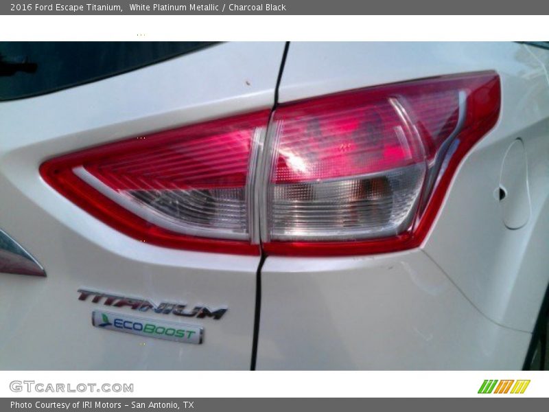 White Platinum Metallic / Charcoal Black 2016 Ford Escape Titanium