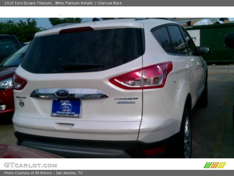 White Platinum Metallic / Charcoal Black 2016 Ford Escape Titanium