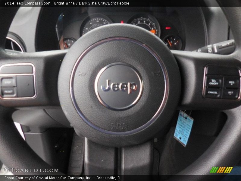 Bright White / Dark Slate Gray/Light Pebble 2014 Jeep Compass Sport