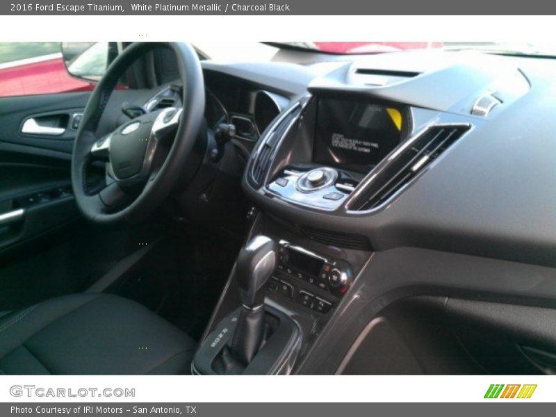 White Platinum Metallic / Charcoal Black 2016 Ford Escape Titanium