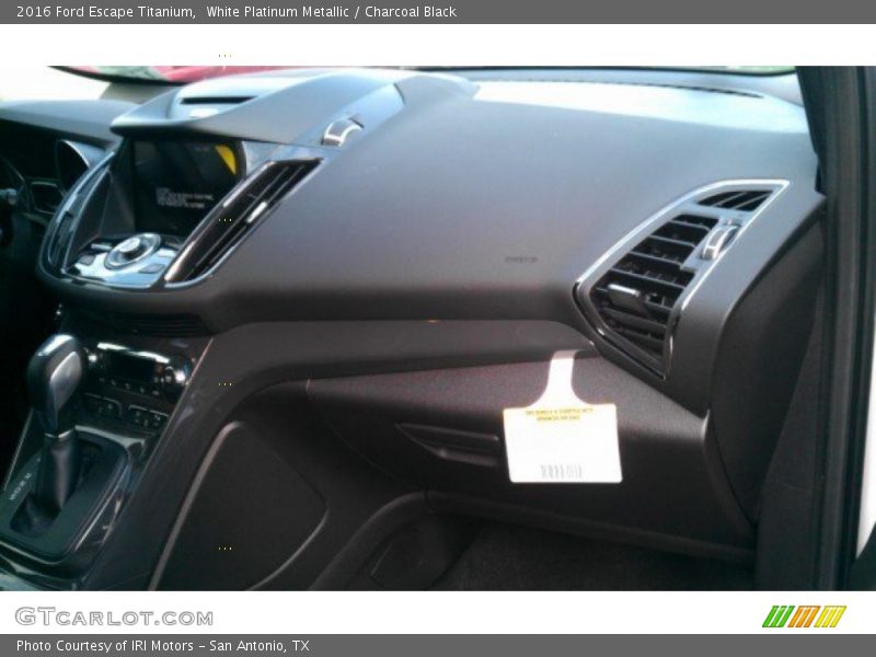 White Platinum Metallic / Charcoal Black 2016 Ford Escape Titanium