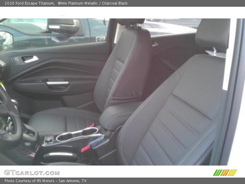 White Platinum Metallic / Charcoal Black 2016 Ford Escape Titanium