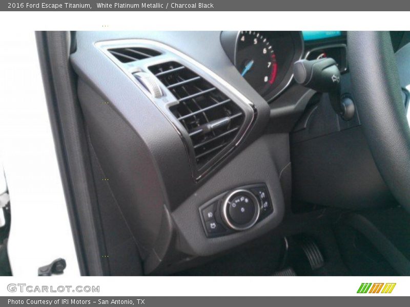 White Platinum Metallic / Charcoal Black 2016 Ford Escape Titanium