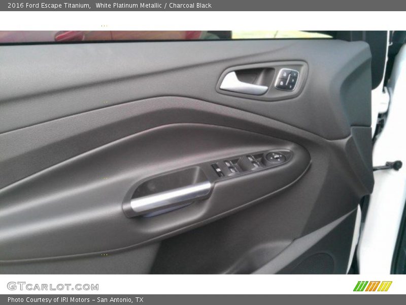 White Platinum Metallic / Charcoal Black 2016 Ford Escape Titanium