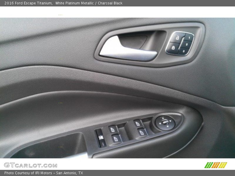 White Platinum Metallic / Charcoal Black 2016 Ford Escape Titanium