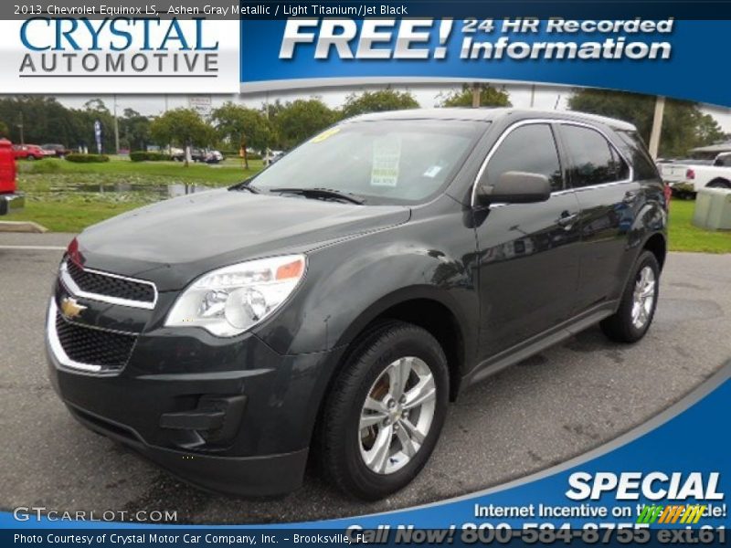 Ashen Gray Metallic / Light Titanium/Jet Black 2013 Chevrolet Equinox LS