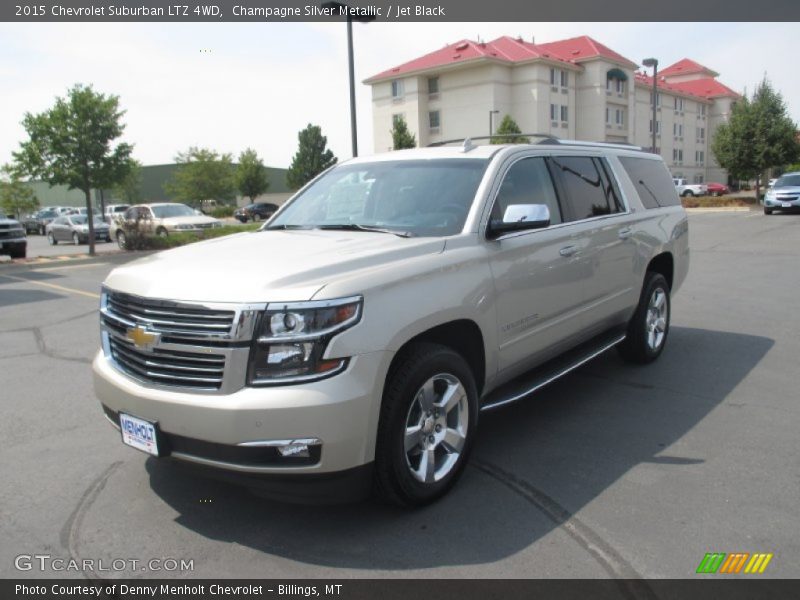 Champagne Silver Metallic / Jet Black 2015 Chevrolet Suburban LTZ 4WD