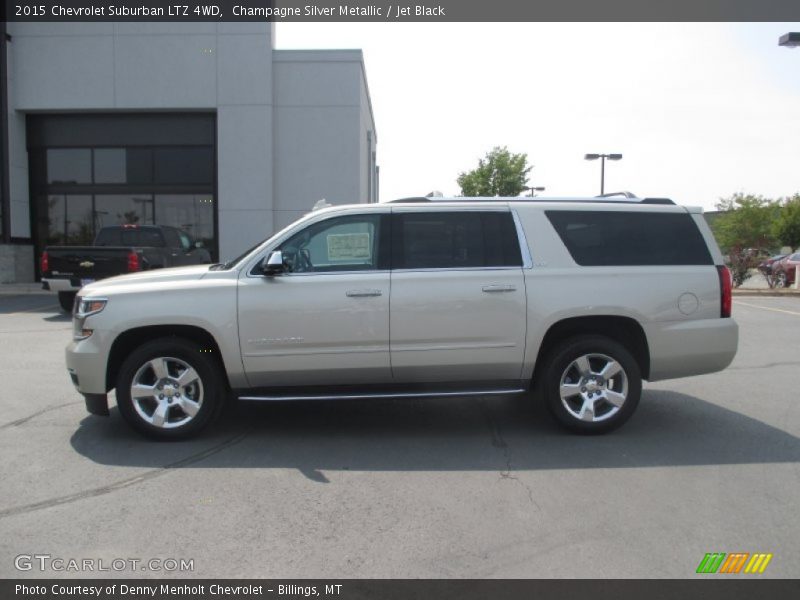 Champagne Silver Metallic / Jet Black 2015 Chevrolet Suburban LTZ 4WD