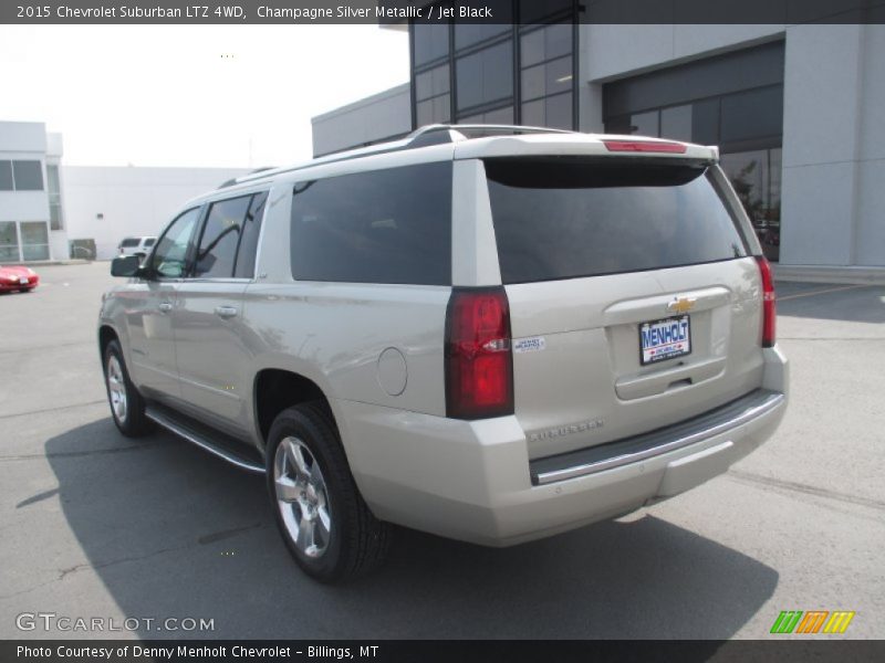 Champagne Silver Metallic / Jet Black 2015 Chevrolet Suburban LTZ 4WD