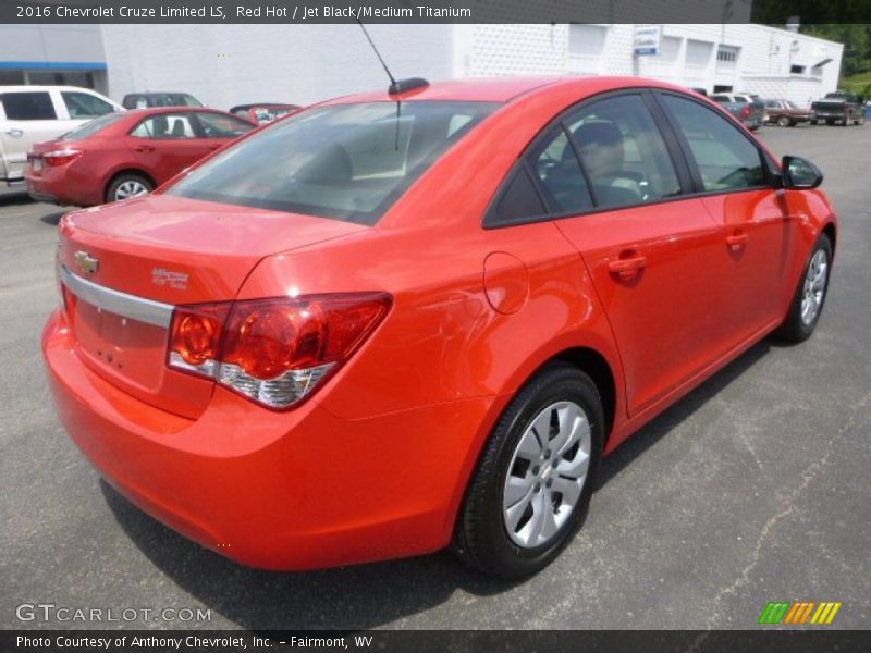 Red Hot / Jet Black/Medium Titanium 2016 Chevrolet Cruze Limited LS
