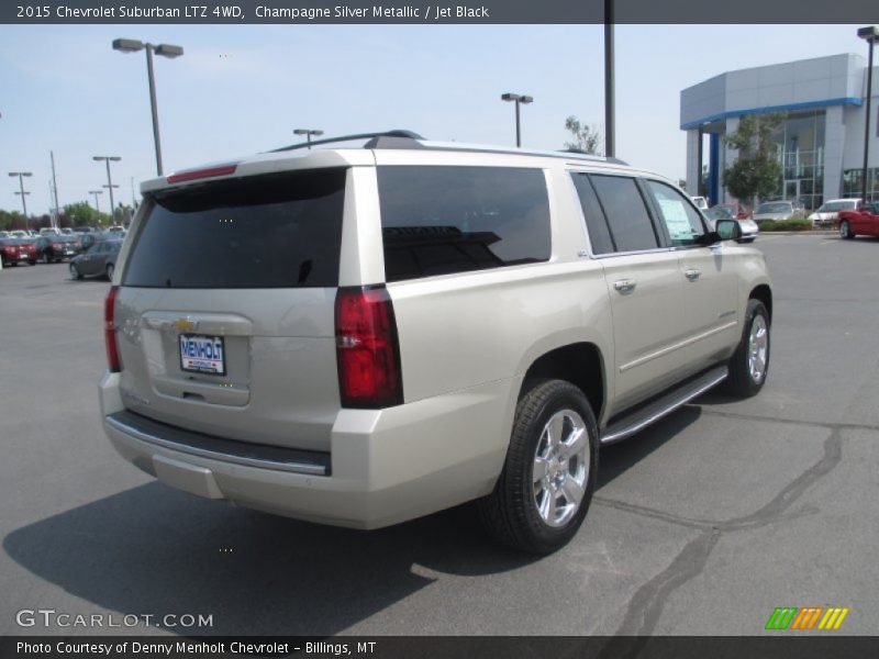 Champagne Silver Metallic / Jet Black 2015 Chevrolet Suburban LTZ 4WD