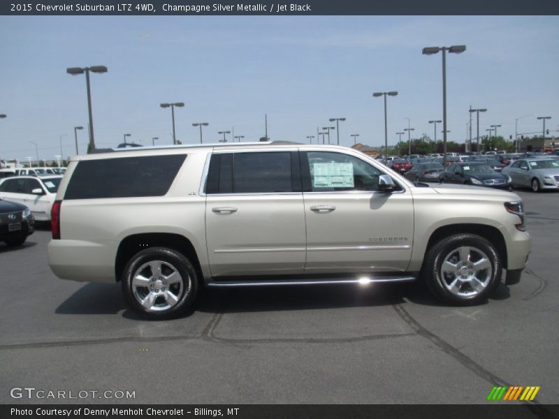 Champagne Silver Metallic / Jet Black 2015 Chevrolet Suburban LTZ 4WD