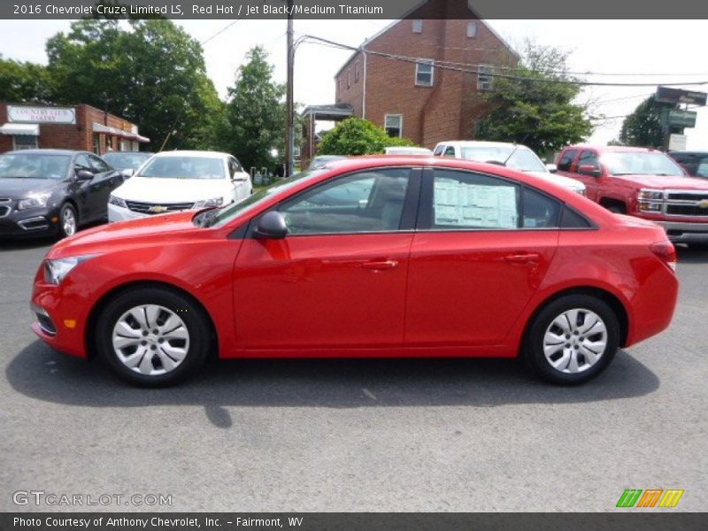 Red Hot / Jet Black/Medium Titanium 2016 Chevrolet Cruze Limited LS