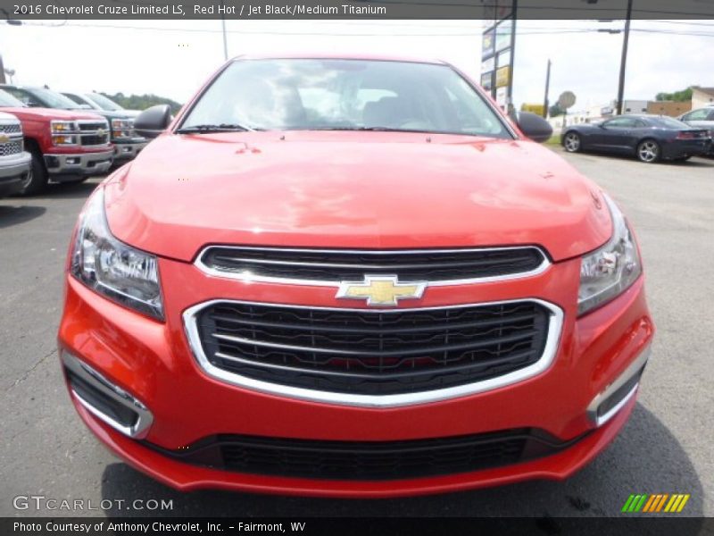 Red Hot / Jet Black/Medium Titanium 2016 Chevrolet Cruze Limited LS
