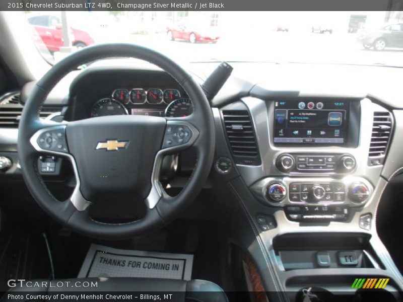 Champagne Silver Metallic / Jet Black 2015 Chevrolet Suburban LTZ 4WD