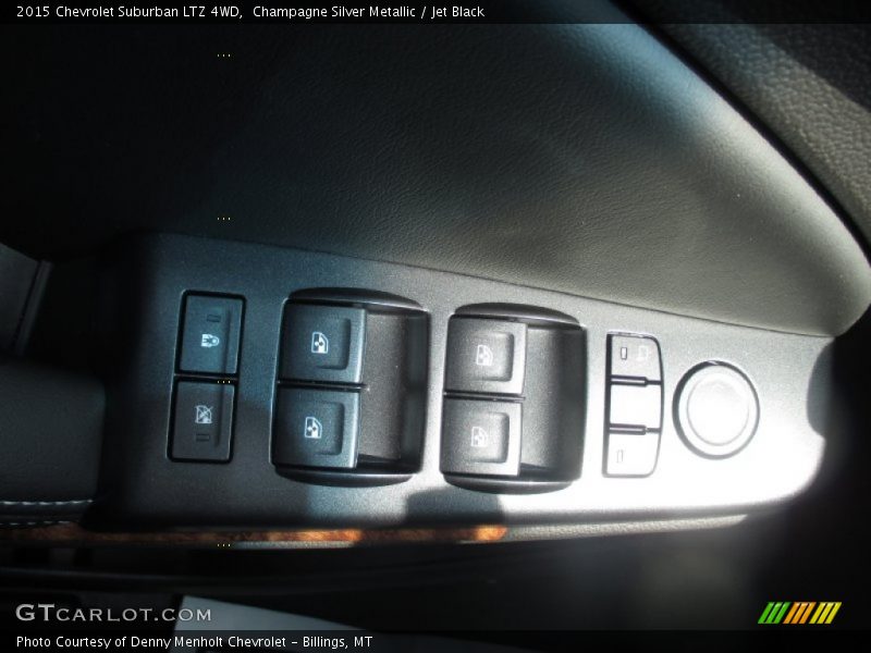 Champagne Silver Metallic / Jet Black 2015 Chevrolet Suburban LTZ 4WD