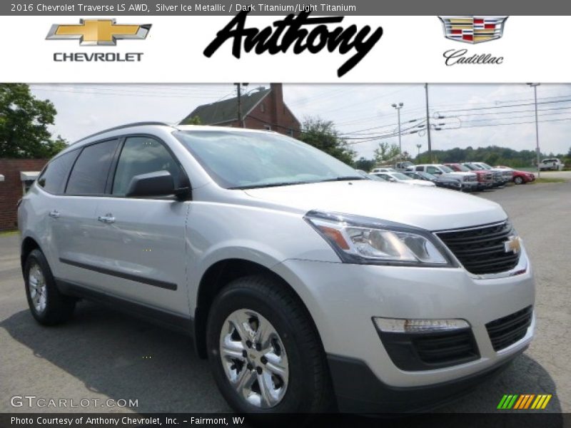 Silver Ice Metallic / Dark Titanium/Light Titanium 2016 Chevrolet Traverse LS AWD