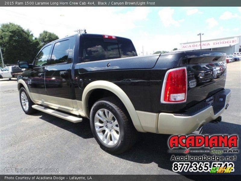 Black / Canyon Brown/Light Frost 2015 Ram 1500 Laramie Long Horn Crew Cab 4x4