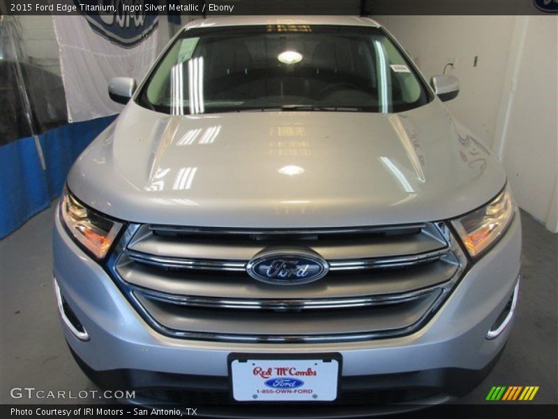 Ingot Silver Metallic / Ebony 2015 Ford Edge Titanium