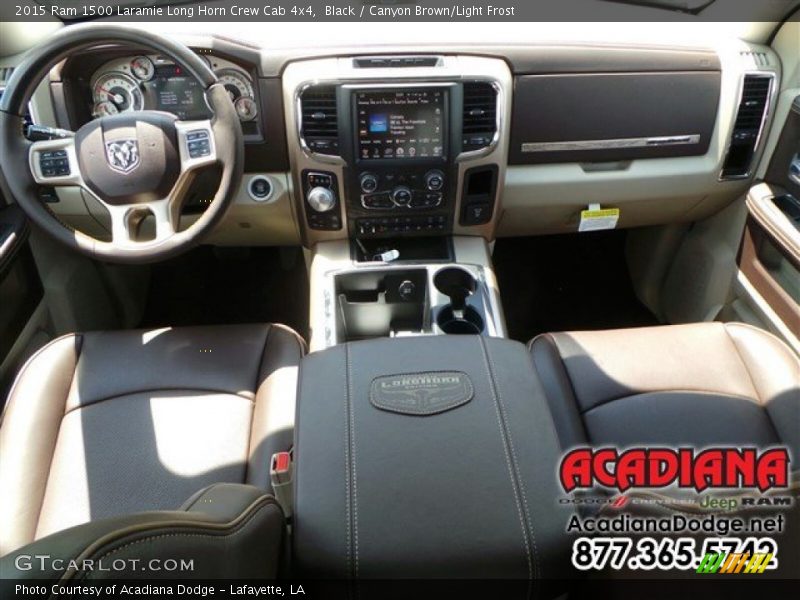 Black / Canyon Brown/Light Frost 2015 Ram 1500 Laramie Long Horn Crew Cab 4x4