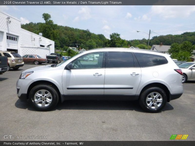 Silver Ice Metallic / Dark Titanium/Light Titanium 2016 Chevrolet Traverse LS AWD