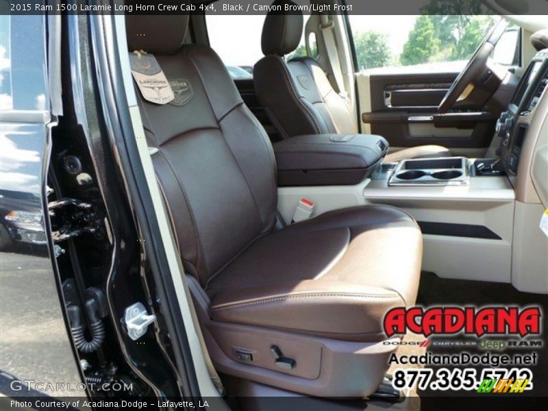 Black / Canyon Brown/Light Frost 2015 Ram 1500 Laramie Long Horn Crew Cab 4x4