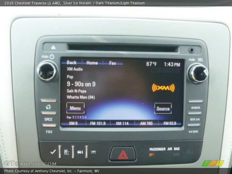 Silver Ice Metallic / Dark Titanium/Light Titanium 2016 Chevrolet Traverse LS AWD