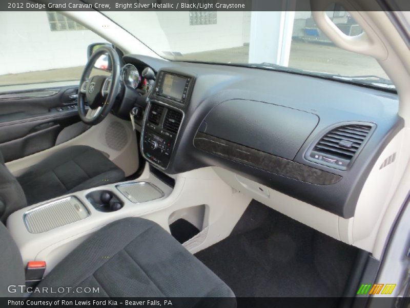 Bright Silver Metallic / Black/Light Graystone 2012 Dodge Grand Caravan Crew
