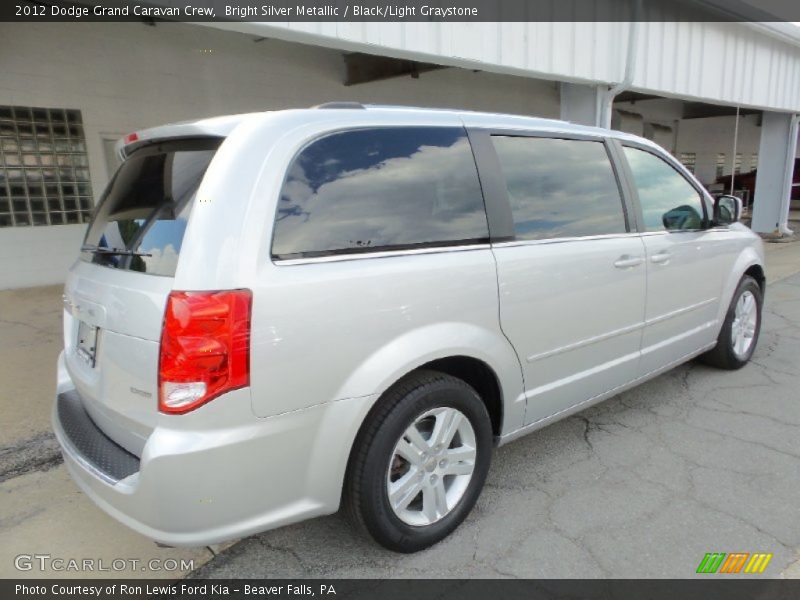 Bright Silver Metallic / Black/Light Graystone 2012 Dodge Grand Caravan Crew