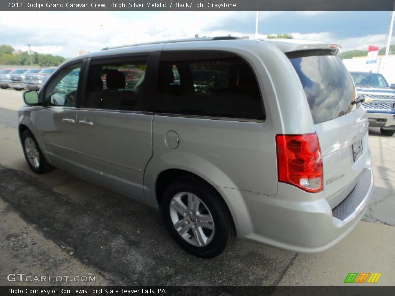 Bright Silver Metallic / Black/Light Graystone 2012 Dodge Grand Caravan Crew