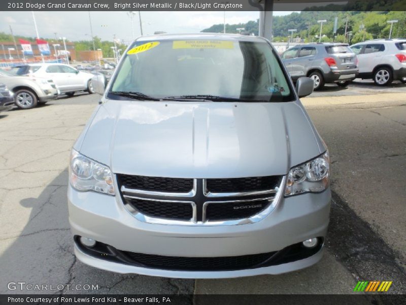 Bright Silver Metallic / Black/Light Graystone 2012 Dodge Grand Caravan Crew