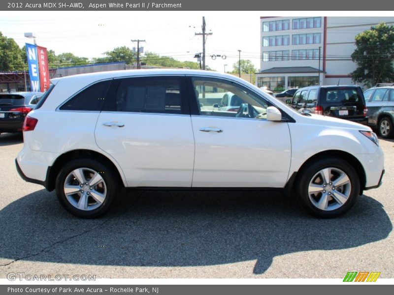 Aspen White Pearl II / Parchment 2012 Acura MDX SH-AWD