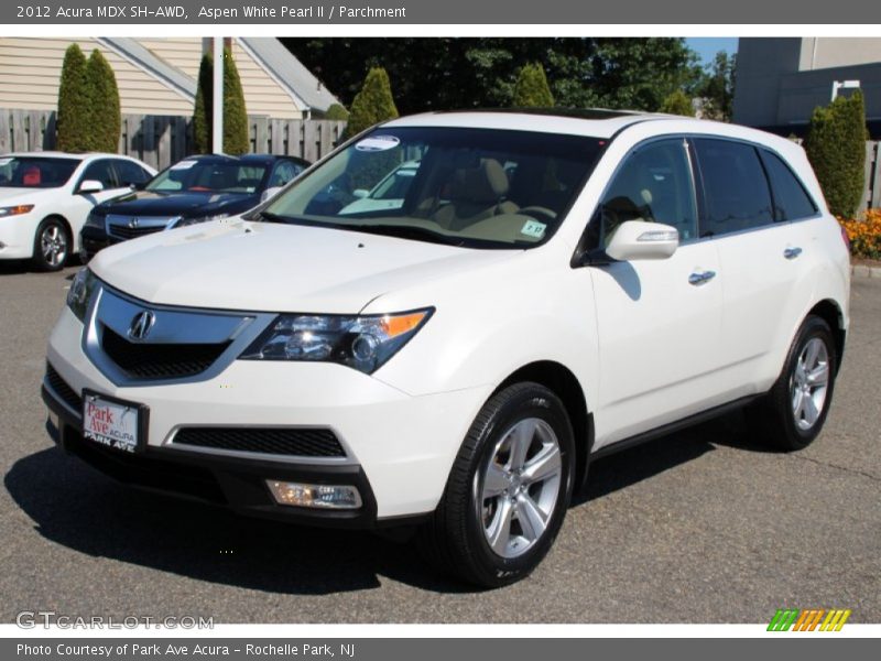 Aspen White Pearl II / Parchment 2012 Acura MDX SH-AWD