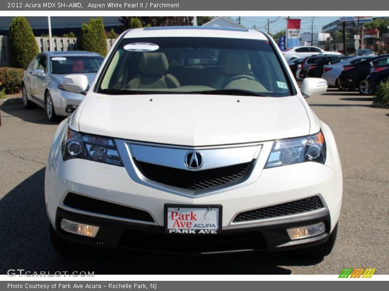 Aspen White Pearl II / Parchment 2012 Acura MDX SH-AWD