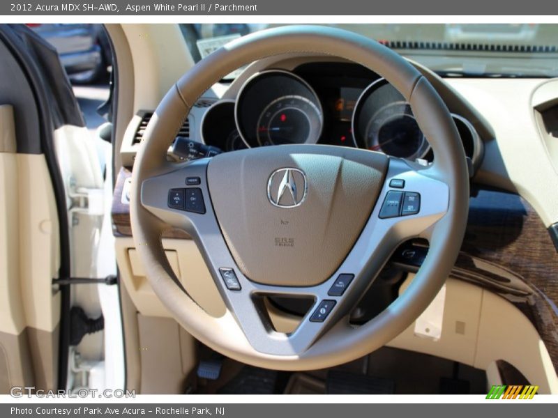 Aspen White Pearl II / Parchment 2012 Acura MDX SH-AWD