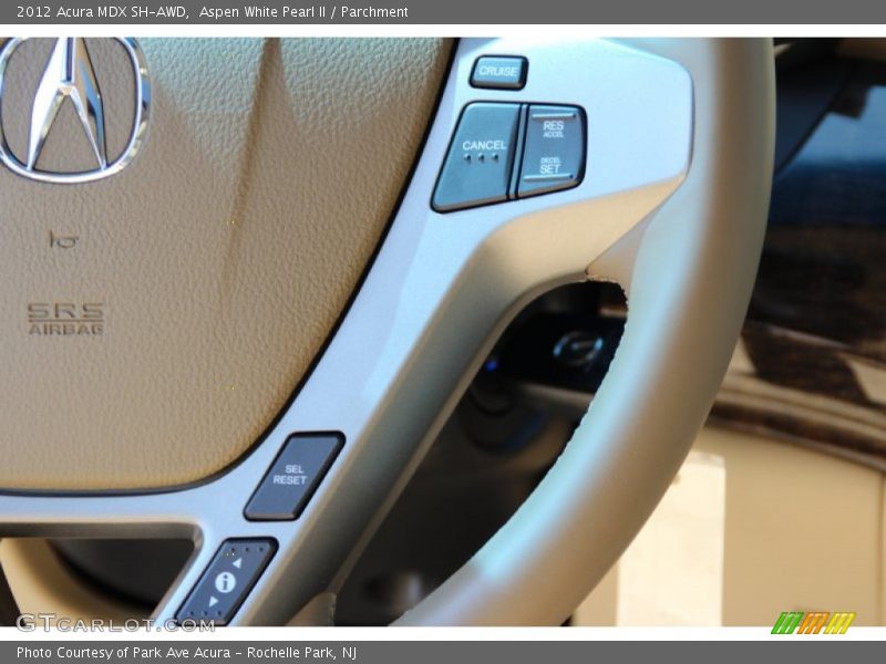 Aspen White Pearl II / Parchment 2012 Acura MDX SH-AWD
