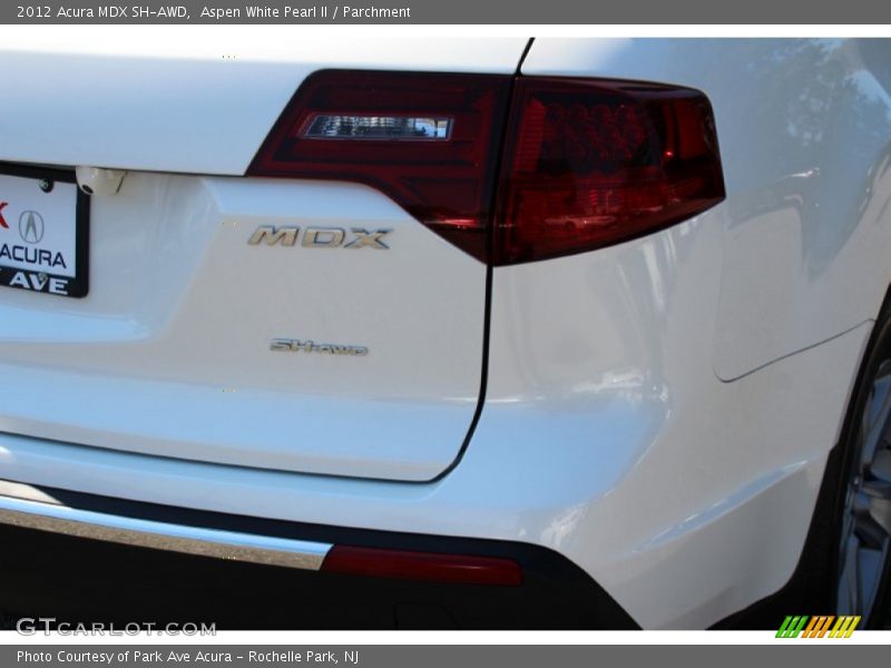 Aspen White Pearl II / Parchment 2012 Acura MDX SH-AWD