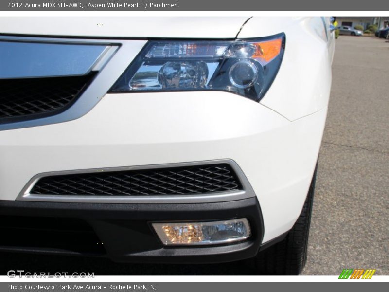 Aspen White Pearl II / Parchment 2012 Acura MDX SH-AWD