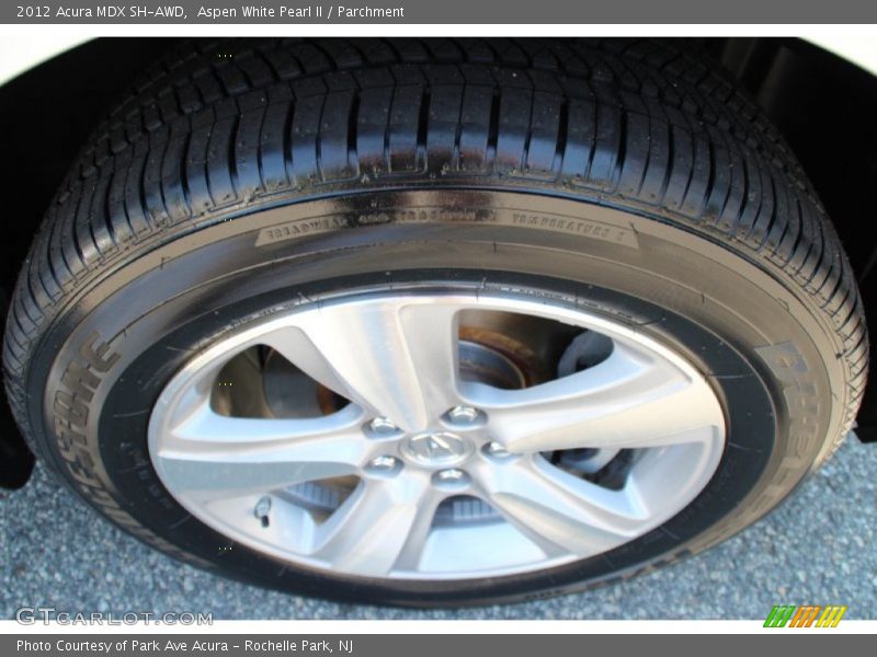 Aspen White Pearl II / Parchment 2012 Acura MDX SH-AWD