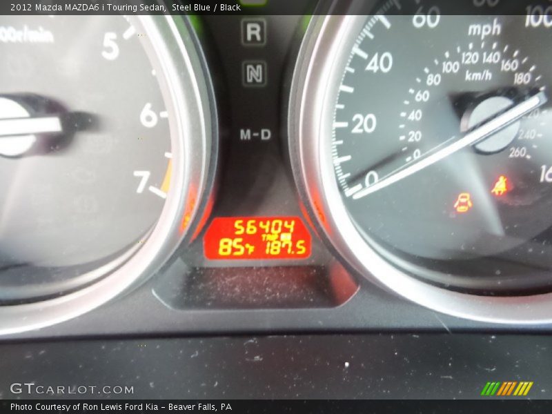 Steel Blue / Black 2012 Mazda MAZDA6 i Touring Sedan