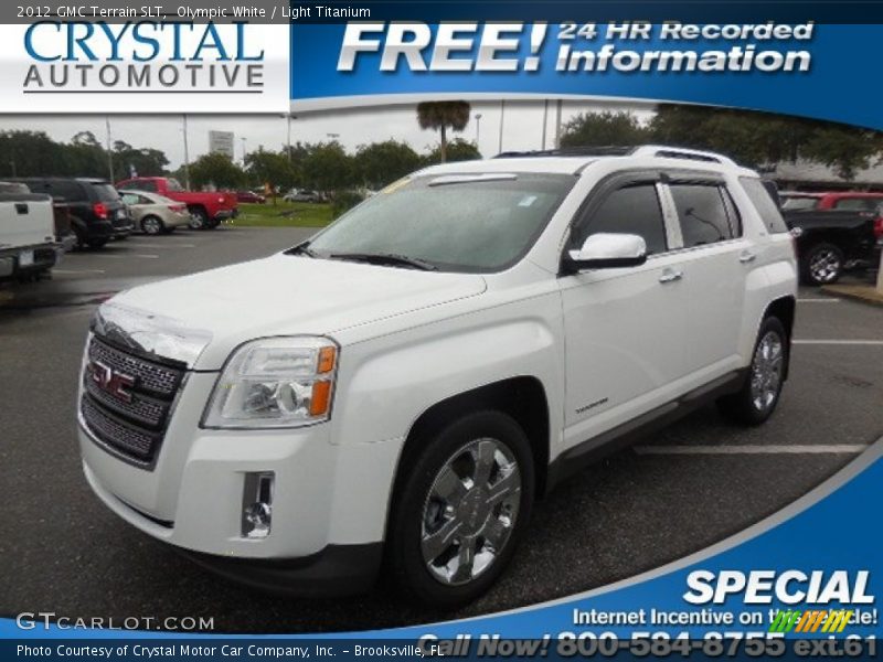 Olympic White / Light Titanium 2012 GMC Terrain SLT